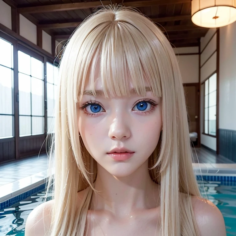 hightquality、masterpiece、ultra res、a beauty girl、Beautiful girl face、cute girl face、Poolside at night、bunnygirl、Wearing a bunny girl cosplay、full bodyesbian、Famous actresses of Japan、very beautiful face