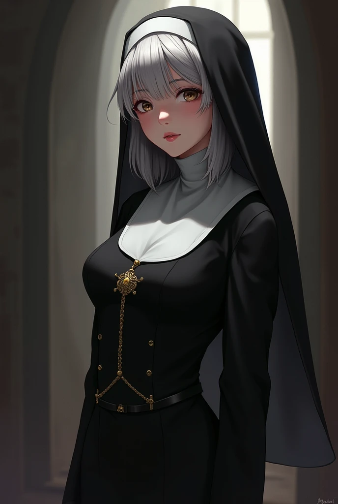 Ultra detailed, (masterpiece:1.7), ((1girl)), upright, (small breast), (32k:1.2), (upscaled:1.2), ((best quality)), (intricate details), (high contrast), Omnious intricate, octane, moebius, gorgeous pose, ArtStation, concept art, ambient, 8k resolution, 8k, Unreal Engine 5, octane render, (anime painting), (detailed shadows), (detailed lighting), (anime:1.5), (dark shot:0.8), (intricate details:1.0), (intricate details, hyperdetailed:1.15), hdr, (at night:1.2), atmospheric, city at night, fog, dramatic light, cinematic, sweet, big dreamy eyes, detailed face, looking at viewer, cowboy, nun, dark western, wild west, coat, cigarette in mouth, smoke, glowing color eyes, <lora:concept_Dark Country:0.4>, cowboy hat, boots