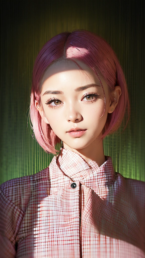 (1 woman:1.99)、(Wide forehead、 very short hair 、Very small amount of hair、 odekodashi、Fuji frame:1.1)、 tanned、Naughty、 happy expression、Weakness、love、 I feel very relaxed alone、(pink Japanese kimono 1.5),((I know the shape of your head、Melon face))、(slicked back hair:1.25)、(16k、Photographic, Original photo, master piece, very detailed pictures , dslr , Best Quality 、 Realistic As Pictured:1.4), Super hello nothing, ( with both eyes open:1.3)