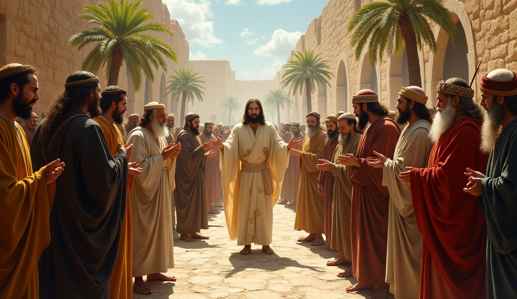 The Pharisees in conflict with Isaac