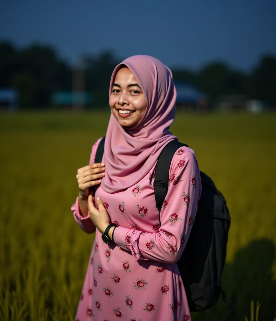 RAW, Best quality, high resolution, Arab: 1.3), Beautiful Malay woman in hijab (iu:0.8), Best quality, high resolution, Arab: 1.3, Beautiful Malay girl in hijab, Arab, Soft smile, high resolution, 4k, HDR, 1 girl, photorealistic, realistic, smiling at the viewer, close-up, Malay girl in a small floral-patterned Malaysian baju kuning hijab on campus, wearing a backpack, back view, skin detail, skin texture detail, mole under the eye, big hips, waist big, big round buttocks, big thighs, slim belly, beautiful body, evening, smiling, happy, bright lighting, student background, busy campus, blurry background, bokeh,big butt, big boob, big ass, Bare ass,big oppai,Naked,Without underwear,Naked,fart,fart,fart,poop,poop,poop,pee,pee,pee