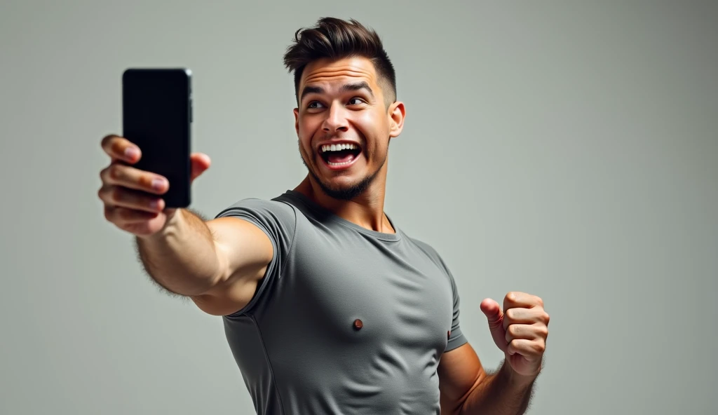 1boy、Photo Quality、Handsome Men、Mash Hair、Japanese male, 、Slim body、Completely naked、Full nudity、erection、Huge penis、Highest quality、Realistic、beautiful、Angry look、Smash the smartphone