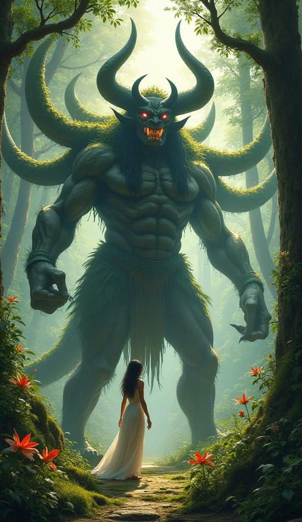 3 naked monsters beast with large penis in the jungle rape a sexy girl small shorts