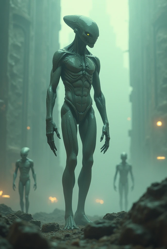 Translucent ethereal aliens