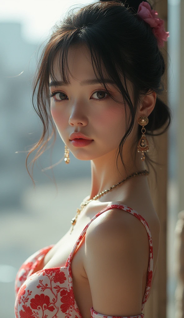 (Gyeongsan:1.5), Close up, Masterpiece, Best quality, Full anatomy, raw photo, photorealistic, Face, Incredibly ridiculous, Beautiful girl, Cute, Short hair, White underwear, depth of field, High resolution, Ultra detail, Fine detail, Very detailed, Very detailed eyes and face, Sharp pupils, Realistic pupils, Sharp focus, Cinematic lighting