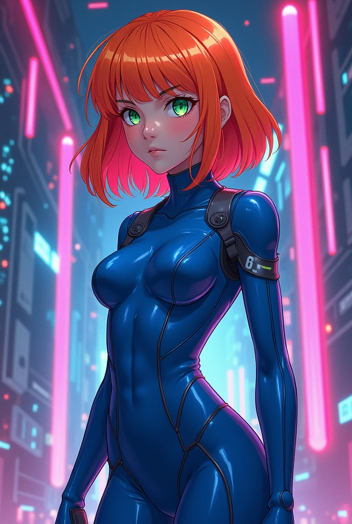 1 girl, Souryu Asuka Langley, neon genesis evangelion,work of art,ultra high resolution,squatt,viewer,skintight,completely bald in front 