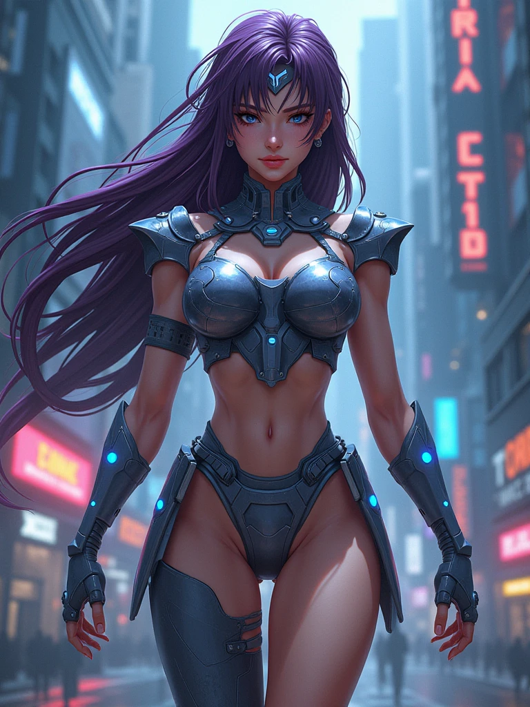 girl spacepunk,(1girl),((cute and beautiful black haired girl)),
(large breasts:1.4),saggy breasts,(((black wavy hair:1.35,absurdly long unkempt hair,messy hair,colored inner hair,ear breathing))),(((purple_eyes:1.3))),intricate eyes,beautiful detailed eyes,symmetrical eyes,((perfect pupils)),((fat)),(((lustrous skin:1.5,bright skin: 1.5,skin tanned,shiny skin,very shiny skin,shiny body,plastic glitter skin,exaggerated shiny skin,illuminated skin,wet legs))),(spider lower abdomen,narrow waist,wide hip,athletic body,inflated legs,detailed body,(detailed face)),((perfect feminine face)),
cute,slutty,erotic,((nsfw)),
zettai ryouiki,revealing clothing,show skin,(wearing a mechanical space body armor:1.3,micro armor bikini,bare legs),with micro clothes,almost totally naked,with little clothing,tiny thong,generous neckline,(((wet clothes,intricate outfit,intricate clothes))),
dynamic pose:1.0,embarrassed,(centered,scale to fit dimensions,Rule of thirds),
cyberpunk city by the ocean at night, with bright neon signs and dark stormy clouds and puddles, scenery:1.25,nighttime, starry night, cosmos,Very dark night that makes the neon lights stand out, very bright neon lights,
artistic photography,(photography taken by sldr),highres, sharp focus,(ultra detailed, extremely detailed), (photorealistic artwork:1.37),(extremely detailed CG unity 8k wallpaper),((synthwave background theme)),(((vibrant colors))),intricate,(intricate background),(masterpiece),(best quality),perfect rendered face,perfect face details,realistic face,photo realistic,analog style,((intricate detail)),(((realism))),