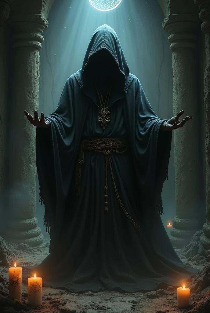 Create the Magician Tarot Card with a Medieval Setting