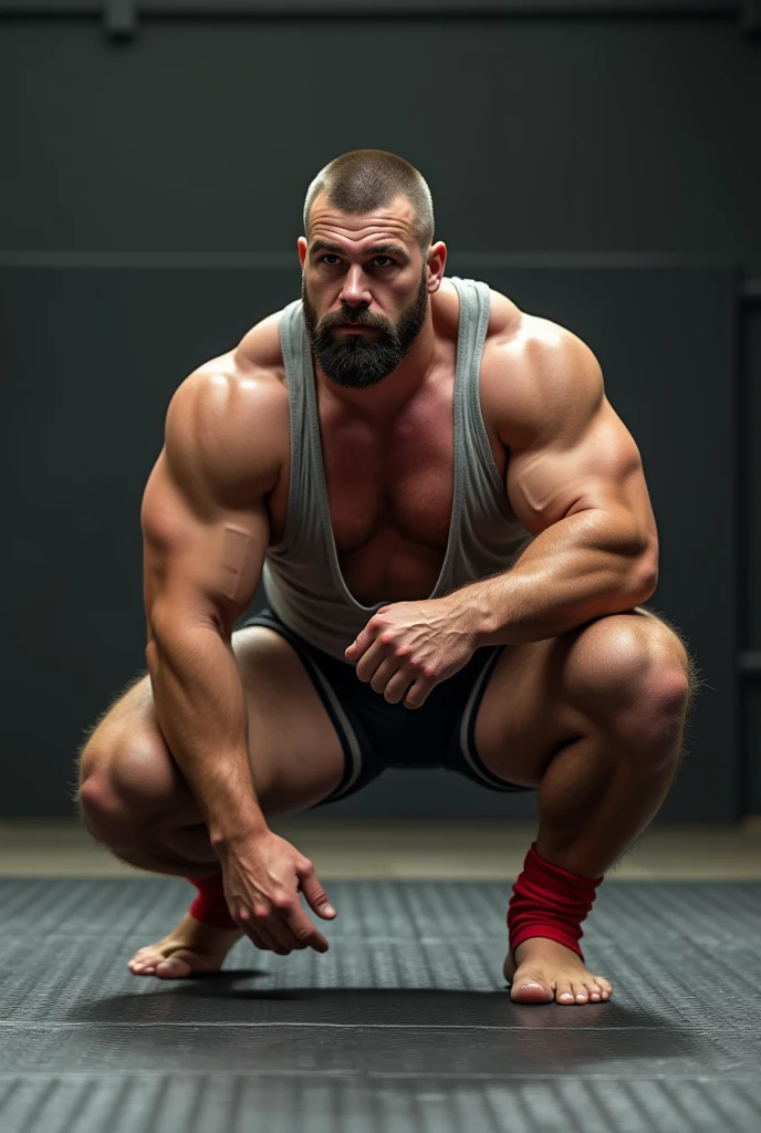 sexy dilf white coach daddy soccer player squatting over the viewer, white socks, adidas socks, dirty socks, beard, indoor lighting, hairy, proportionate body, sport calf high socks, man spread, male focus, squat, short hair, lean body, showing hairy gaping anus, beautiful detailed erect penis, brown hair, full body tattoos, toned body, his hands are behind his back, from below