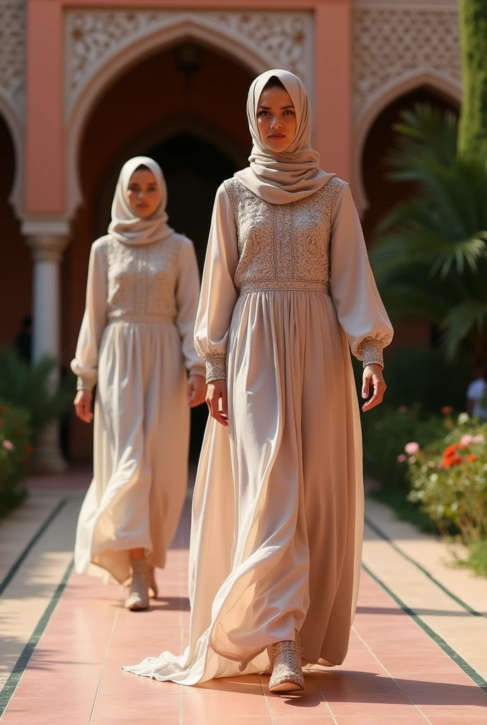 Dikirim oleh anda:
beautiful women, real face, japan, full body, wearing long muslim dresses, exude elegance, grace, In the bright light of the film, the highly detailed depiction of their iconic muslim attire in a combination of purple,white,grey, gold stands out. shining brilliantly with a realistic and hyperrealistic level of detail, highlighting every part and intricacy. The Sundanese batik motif figure, standing tall, exudes a sense of strength and determination, with sparkling eyes and fin