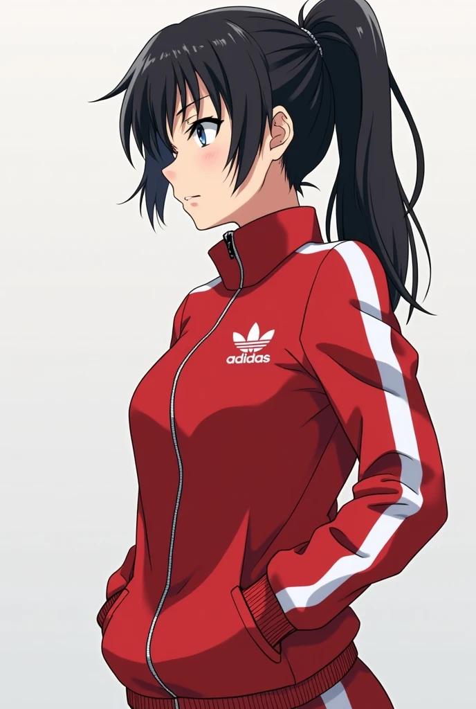 FujiKiseki, <lora:_sdxl-um-tracenjersey:0.7> red track jacket, tracenJerseyBuruma, red buruma