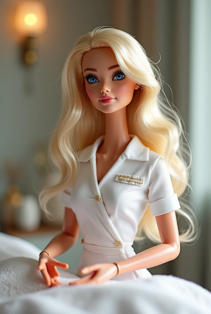 (best quality,4k,8k,highres,masterpiece:1.2),ultra-detailed,(realistic,photorealistic,photo-realistic:1.37),blonde nurse,extreme realism,lush green eyes,big booty nurse,perky-breasted nurse,back view,radiant smile,long wavy blonde hair,sitting in the park,real.