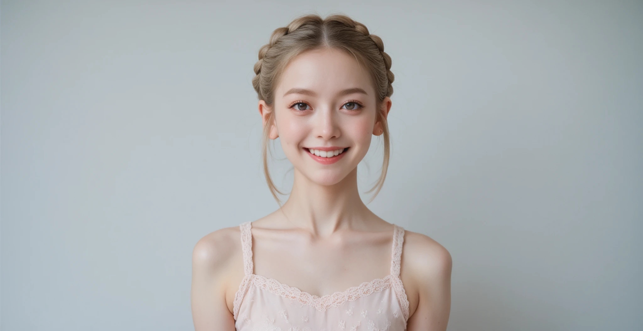 pedo,pthc,laos teen rhythmic gymnast girl, 1 girl, age 7,(very slim anorexic slender skinny body:0.6); skinny,small (130cm),smile, french braids