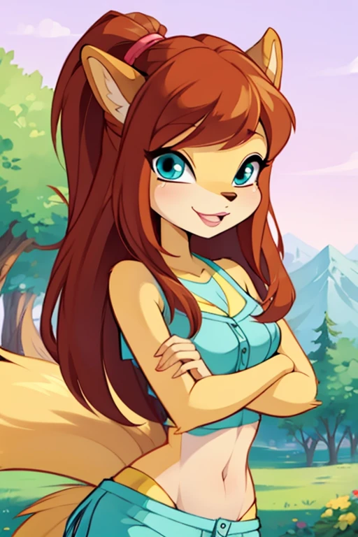 Female furry teenager chipmunk winx cartoon style series by yeiyeiart