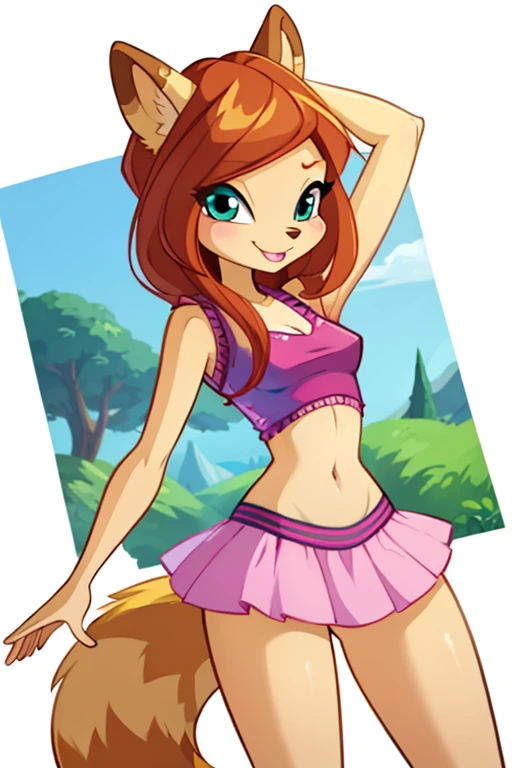 Female furry teenager chipmunk winx cartoon style series by yeiyeiart