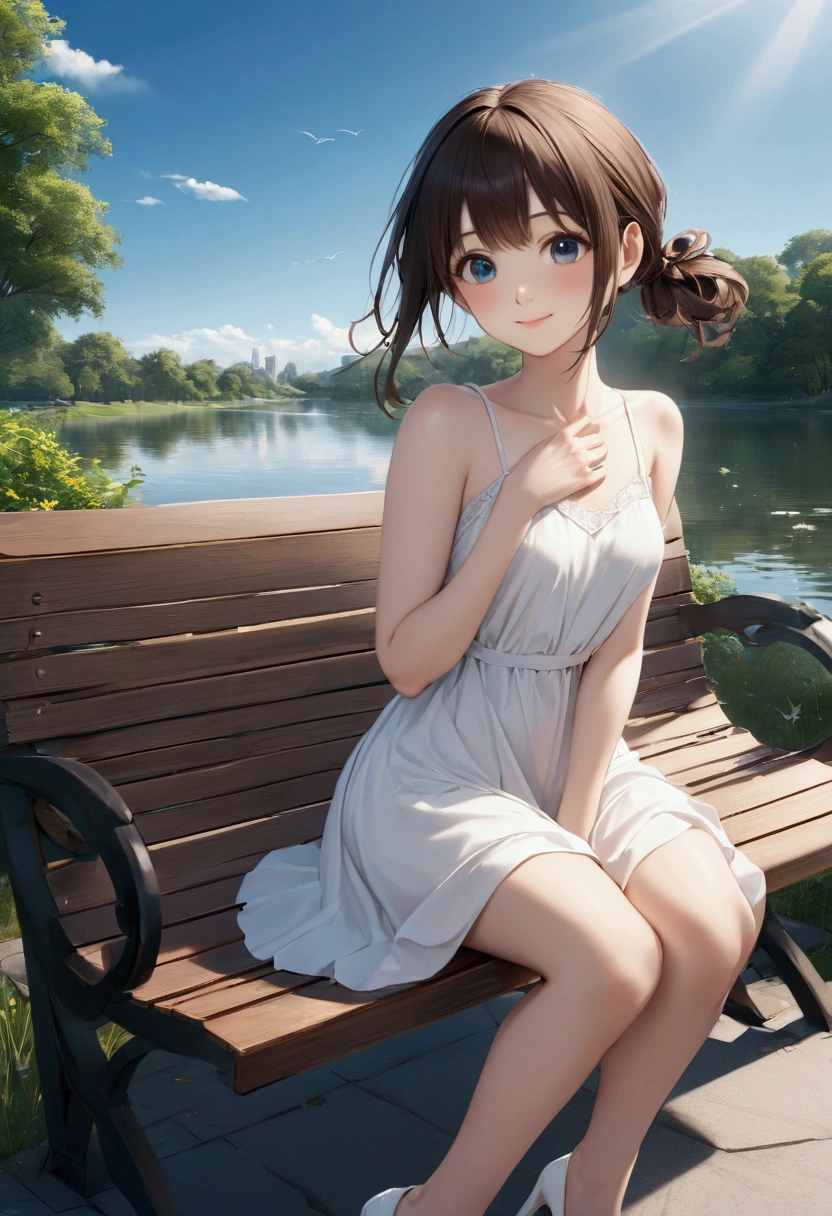 (masterpiece), (best quality), (ultra-detailed), (best illustration), (best shadow), (absurdres), Female, 25 years old, steam, close mouth, medium breasts, shy, light smile, 