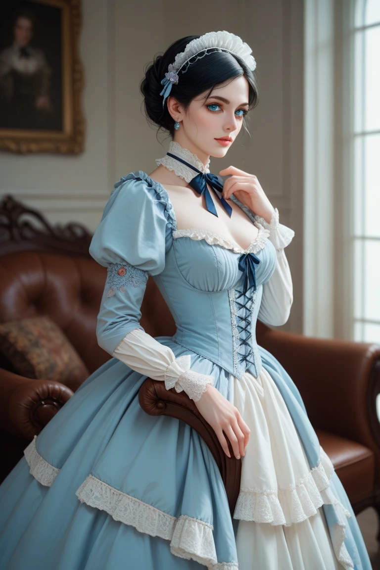 Realistic photography, Sexy Victorian costumes for modern women.