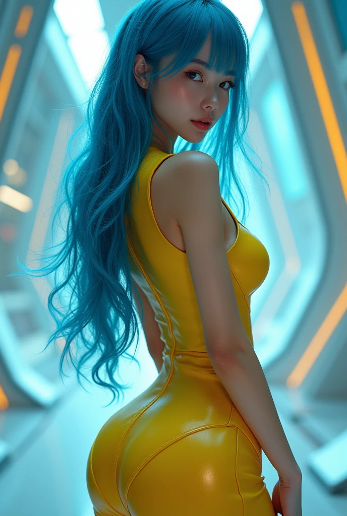最high quality, masterpiece, 32k、Very detailed、Realistic、1 Girl, Japanese women、Accentuate the breasts for posing、She leans forward and poses sexy.、Cute face, (photo Actual:1.3),Bob Hair(Blue Hair、Blue Hair)、Edge lighting, (Skin with attention to detail:1.2), 8K超High resolution, Single-lens reflex camera, high quality, High resolution, 4K, 8K, Optimal ratio of four fingers to one thumb, (Actual:1.3), cute 1 Girl, Realistic、Super Realistic、32k、Very detailed、masterpiece, 最high quality, beautiful girl, beauty、Gorgeous girl, Big Breasts,Big Tits、Big Boobs、Big Ass, Tight waist, Spread your legs, Plenty of facial detail, Futuristic sexy costume, cyber punk, Yellow very long hair, City of the Future, hologram, Neon lighting, Very detailedな, High resolution, masterpiece, high quality, High resolution, Fox Ears,