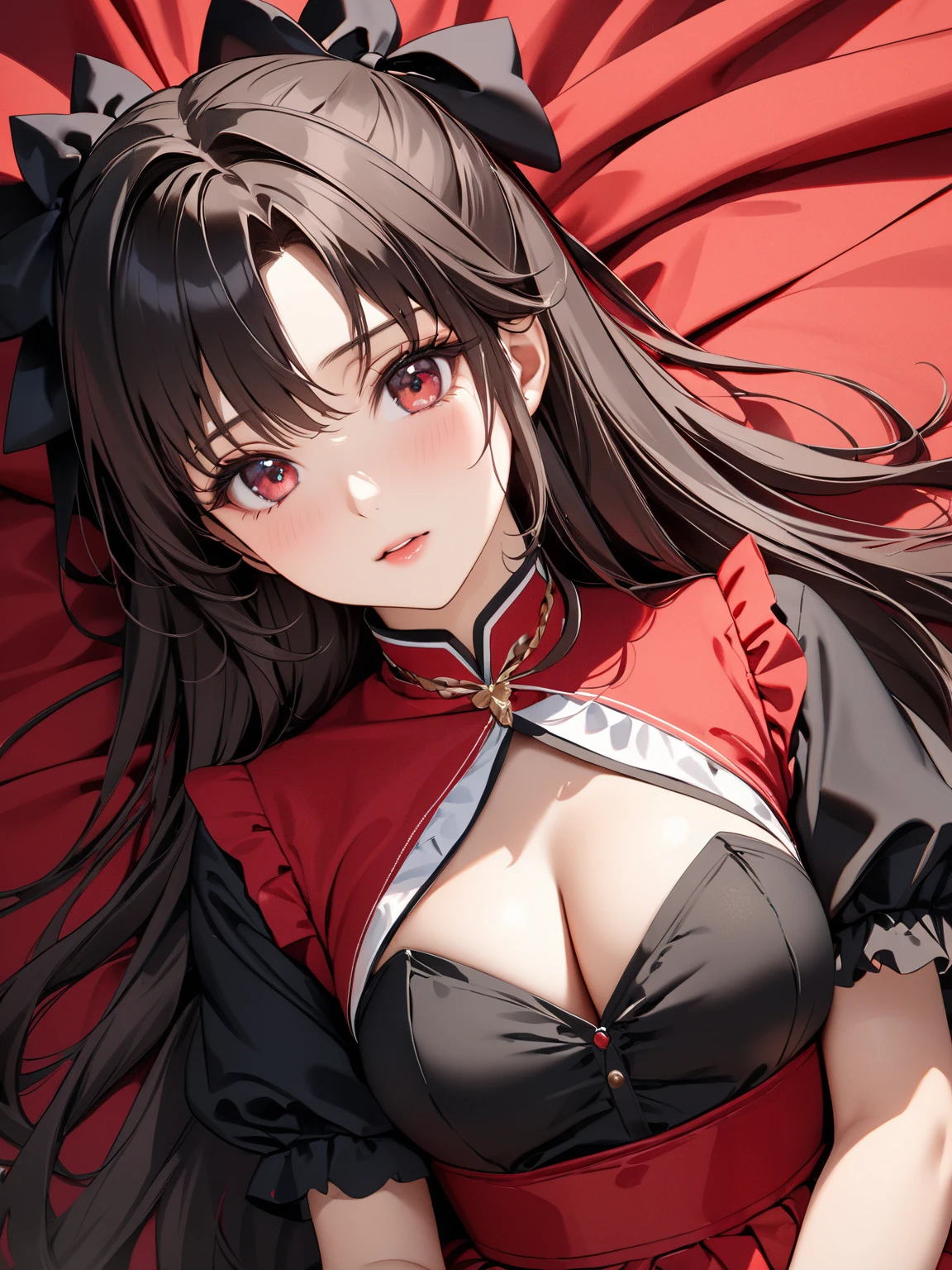 (Tohsaka Rin), masterpiece:1.5, masterpiece, highest quality, UHD, retina, masterpiece, accurate anatomy, super detailed, high quality, best quality, 8k