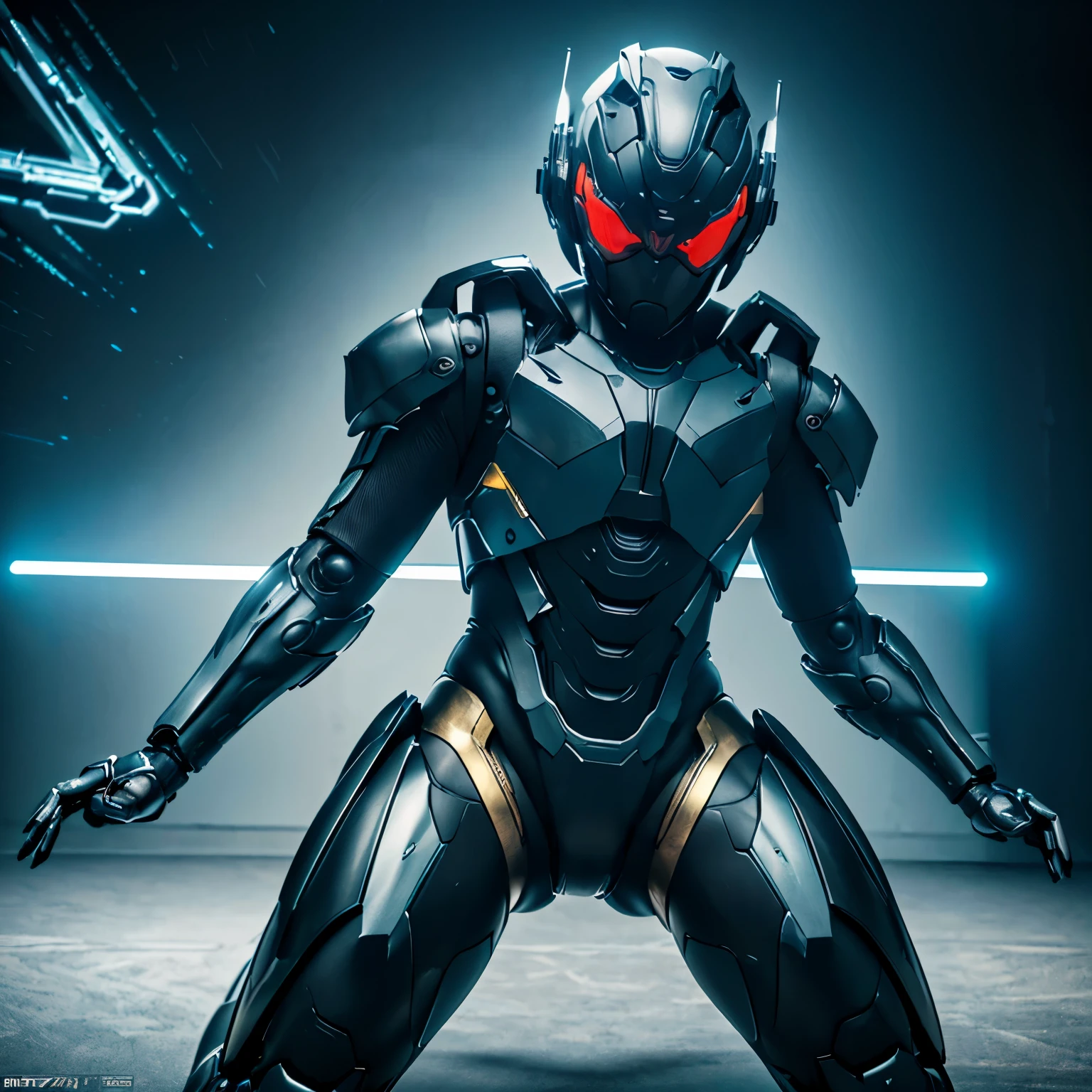 1 kamen rider,highly detailed cyborg hero,advanced mechanical suit,amazing technology,futuristic sci-fi,complex industrial design,metallic armor,glowing visor,dynamic action pose,dramatic lighting,vivid colors,cinematic composition,(best quality,8k,highres,masterpiece:1.2),ultra-detailed,(realistic,photorealistic,photo-realistic:1.37),concept art