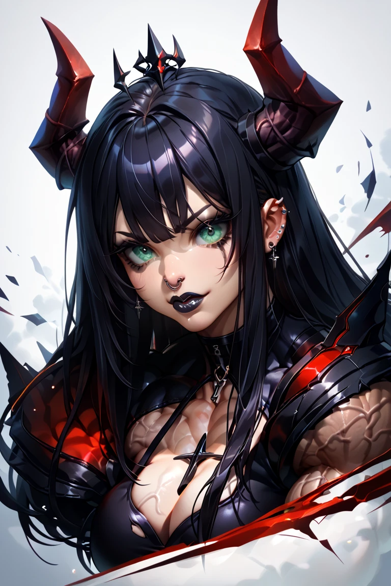 Fierce black cat,Dark red eyes,Close-up of extreme body details,White fangs,Sharp claws,Jump up,blood-stained armor,The armor is tattered,Blood dripping,Blood dripped from the corners of the mouth,True blood,Full body like,Prepare for a raid