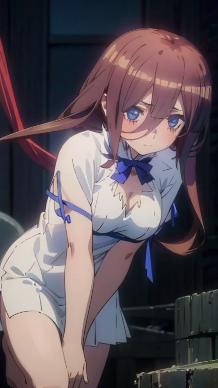 Sento Isuzu,cel anime,official art, (back shot,ass,butt up,back view,ass,butt up,from miniskirt,from behind:1.2),(thighs:1.1),back facing,show off panties from miniskirt, (ass view from miniskirt:1.3),(sweat skin:1.3),(day), classroom,(cute cheerleader uniform costume,cute super short miniskirt,sexy white panties:1.2),brown_hair,brown_eyes,long_hair,ponytail,(rope shibari over the clothes:1.4),(arms behind head), (upskirt1.2),panties focus,stand split leg, i-balanced, 1 girl, 18yo,Young female,Beautiful Finger,Beautiful long legs,Beautiful body,Beautiful Nose,Beautiful character design, perfect eyes, perfect face, (frown,shame,embarrassed,anger,troubled eyebrows,crying,closed eyes tightly, closed mouth,clenching teeth,full face blushing,:1.2),looking back,(Beautiful,large_Breasts,natural pointy tits:1.2), (beautiful_face:1.5),(narrow_waist),panties,cameltoe,erotic,choker, white gloves, elbow gloves, jewelry, earrings, NSFW,extremely detailed CG unity 8k wallpaper, perfect lighting,Colorful, Bright_Front_face_Lighting, (masterpiece:1.0),(best_quality:1.0), ultra high res,4K,ultra-detailed, photography, 8K, HDR, highres, absurdres:1.2, Kodak portra 400, film grain, blurry background, bokeh:1.2, lens flare, (vibrant_color:1.2),