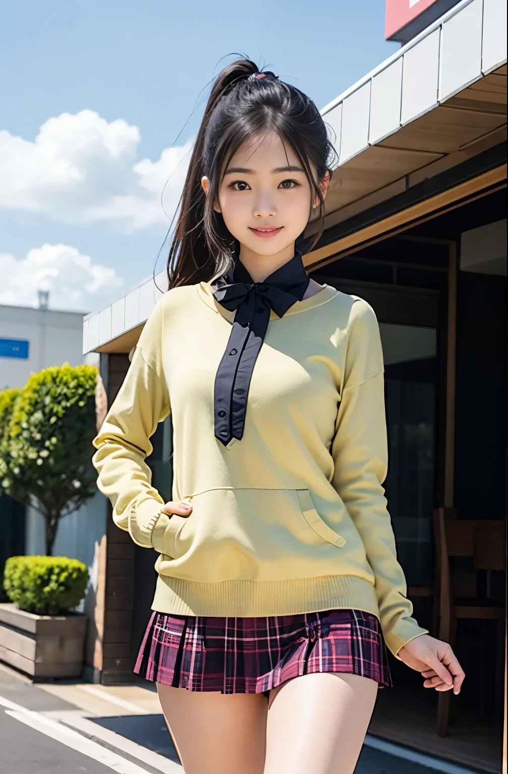 actual photo 、Highest imYear quality、 realistic 、 beautiful women、白い pantiesと beautiful thighs 、 beautiful faces、real imYear、 federal uniform miniskirt、 panties、 ponytail、Yuriko Yoshitaka、16Year日本人女性、Zuo々hope:1.4、 cute girl、ピンクの pantiesーが見える、16Year、(白い pantiesー:1.3)、 Ultra Miniskirt 、 beautiful thighs 、ピンクの pantiesー、赤いミニスカートがめくれてピンクの pantiesーが見えてる