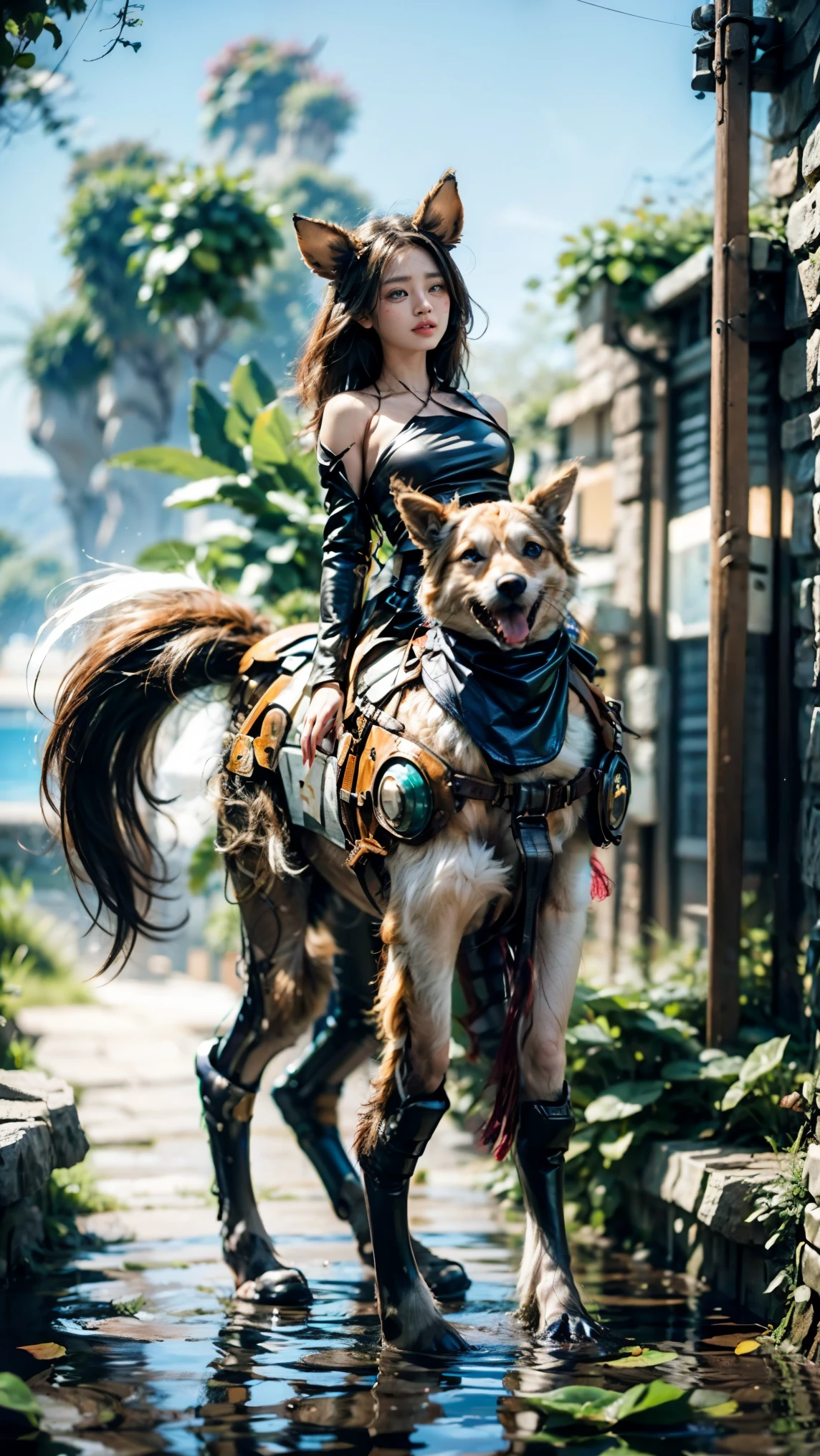 In the beautiful illustration of this super-grand scene，The ultra-distant lens shows us（More than eight distinctive and beautiful Centaur characters：2.7），Their personality、Distinctive and vivid features。from（A radiant, angelic, snow-white centaur from heaven：1.1），arrive（Nightmare-like fiery red centaur surrounded by flames：1.1）、再arrive（Green Centaur, the wind fairy dancing in the air：1.1）、再arrive有（One-horned blue centaur surrounded by lightning：1.1），arrive（A mechanical-style mecha Centaur shining with metallic light：1.1）、再arrive（A powerful dragon-shaped centaur wearing colorful dragon scale leather：1.1）、再arrive（A slender elven centaur that is graceful and agile：1.1）Gracefully wears a flower crown、arrive（Enchanting and charming Tiflin centaurs：1.1）、再arrive（A succubus centaur with an indescribably sexy feeling：1.1）。Each Centaur character fully demonstrates his unique style。The illustration uses advanced artistic techniques and tools，Use nesting、Weaving、Splicing、perspective、interlude、Montage and other artistic techniques，Divide the scene into sections by geometric arrangement，Each part corresponds to a role，from而更有效地利用了空间，Make eight centaurs exist in one picture at the same time，（The style tends to be grotesque、Hayao Miyazaki、Aesthetic、indescribable：3.3）。Through Midjourney's advanced brush tools、Color palette、Material packs和模型包、Texture tools，For each centaur, beautiful props are designed to increase racial characteristics、Clothing and physical features，Enhances the character's personality and visual appeal，（Stunning landscapes in illustrations，There are changing skies、rainbow、aurora、Stars and Moon，Incorporating iconic landmarks such as Mount Everest，and fireworks、Tranquil Lake、Natural and urban elements of waves and neon lights，Creates a magical atmosphere：1.5），Centaurs demonstrate their unique abilities and equipment in a variety of environments，This is true even in extreme alien landscapes。Use Midjourney's tools、Material packs、Texture tools、The color palette makes depicting details vivid and realistic，from复杂的发型和以及不同的种族特质、Body、Appearance features、服装arrive真实的纹理，Greatly improved the realism of the Centaurs and their surroundings，The fusion of multiple art styles adds dynamism to the character&#39;s movement at all angles，The overall visual experience is further enriched。The final illustration was described as a "masterpiece"，It has the characteristics of "best quality" and "realistic"，The details put into the creative process are shown、Level of creativity and craftsmanship。 hdr，（Reality，Masterpiece quality，Best quality）