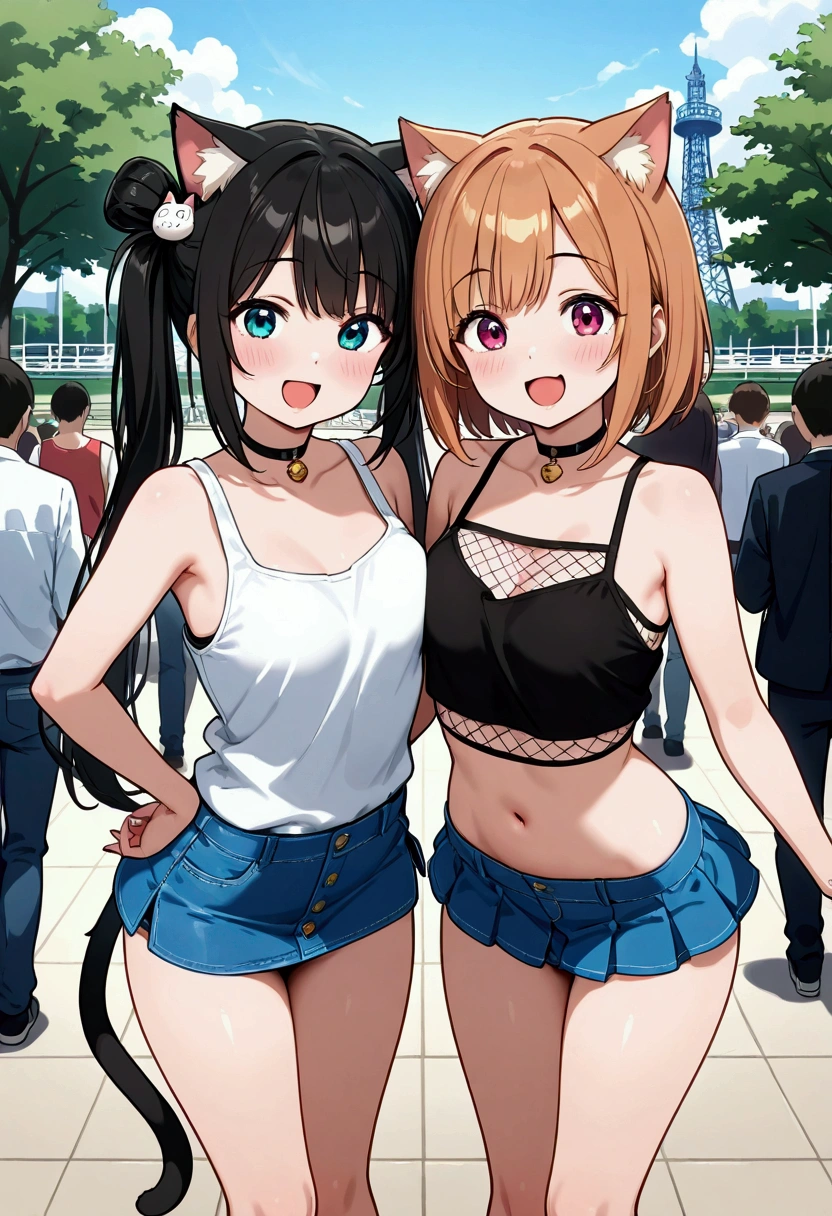 cute woman、cute face、cute smile、10 years old 、full body shot、80mm、well-shaped chest、slightly larger breasts、lazy smile、wet t-shirt、prominent nippleini skirt、garden、Squirting、cherry blossoms、Because I'm slender、Beautiful and slim legs、clear white skin、sit on top、