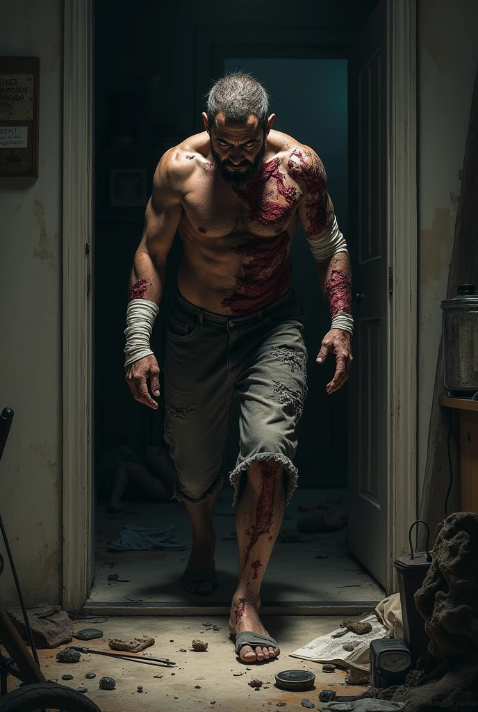 ((best quality)), ((masterpiece)), (detailed), a man fighting in zombie oppoclipse
