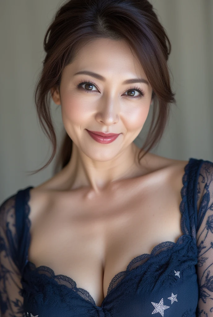 Mature Woman,  ( hair), ( face ), (Detailed description of the body), high res, masterpiece,  top quality ,  high detail, formal: 1.4), ( realistic: 1.2, 超 realisticな: 1.1,  realistic: 1.37), ( sharp focus : 1.4),  depth of field ,  physically-based rendering ,  Wavy hair , ,  Unmatched Beauty , (Ultimate beauty), (lipstick:1.1), ( eyeliner :1.2), ( mascara), ( eyeshadow), (48 years old,: 1.4), Japanese、 close-up 、 fine lines of laughter :1.2、 seductive smie


GOTHIC LOLITA FASHION COLORS ： NAVY AND SILVER

gothic lolita fashion design： Star-patterned embroidery and shiny material that imaged the night sky 。

point： Cool yet elegant 。 Lightweight design suitable for the hot season 。

background：夜空と月明かりを表現したシンプルなbackground。

 pose： Upper body showing slightly off your shoulders 、Create a cool look 。







