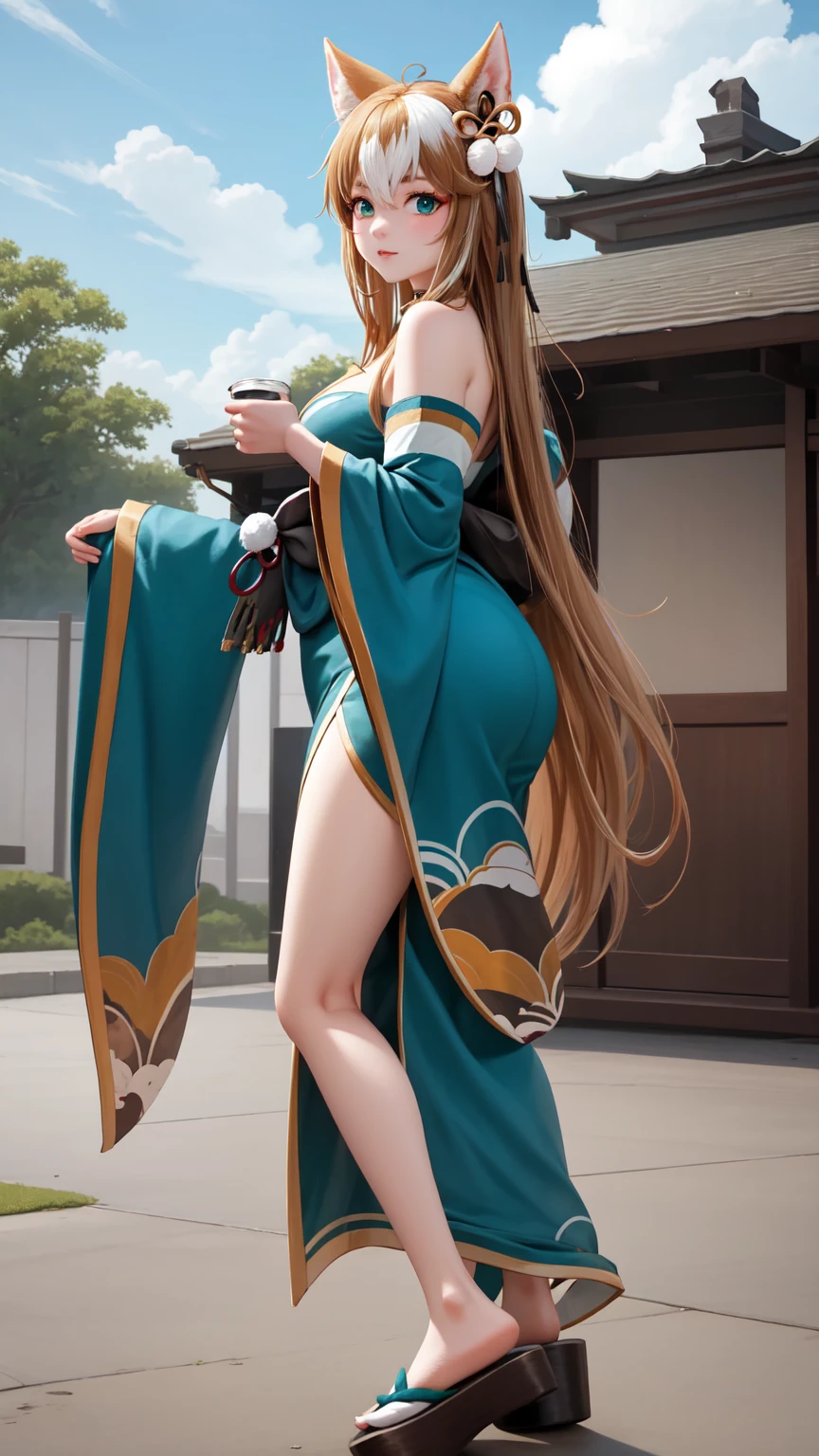 tsunade, tsunade, blonde hair, yellow hair, facial mark, forehead mark, long hair, makeup, mature female, (brown eyes:1.7), (medium breasts:1.2),
BREAK cleavage, bare shoulders, green kimono, japanese clothes, kimono, off shoulder, wide sleeves, ?????
BREAK outdoors, city,
BREAK looking at viewer, (cowboy shot:1.5),
BREAK (masterpiece:1.2), best quality, high resolution, unity 8k wallpaper, (illustration:0.8), (beautiful detailed eyes:1.6), extremely detailed face, perfect lighting, extremely detailed CG, (perfect hands, perfect ???????),