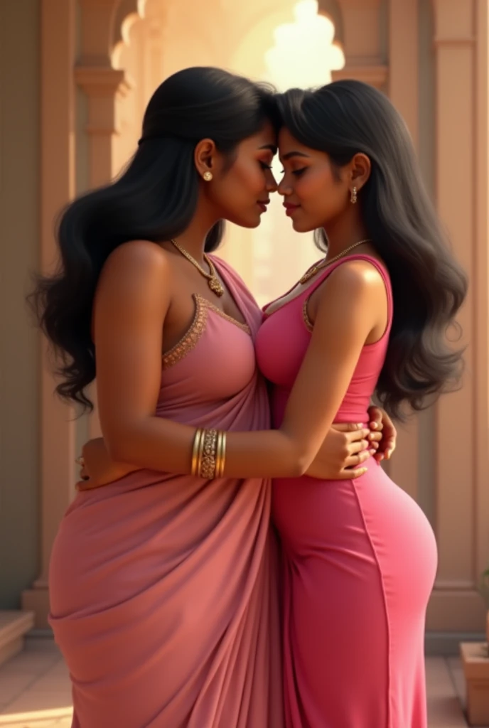 moana, 3d, breastsout, tribal clothing, curry hair, curtain, curves, kissing chel de el dorado, slickedback hair, curves, breastsout, curves, big-ass, tribal clothing, lesbian kiss