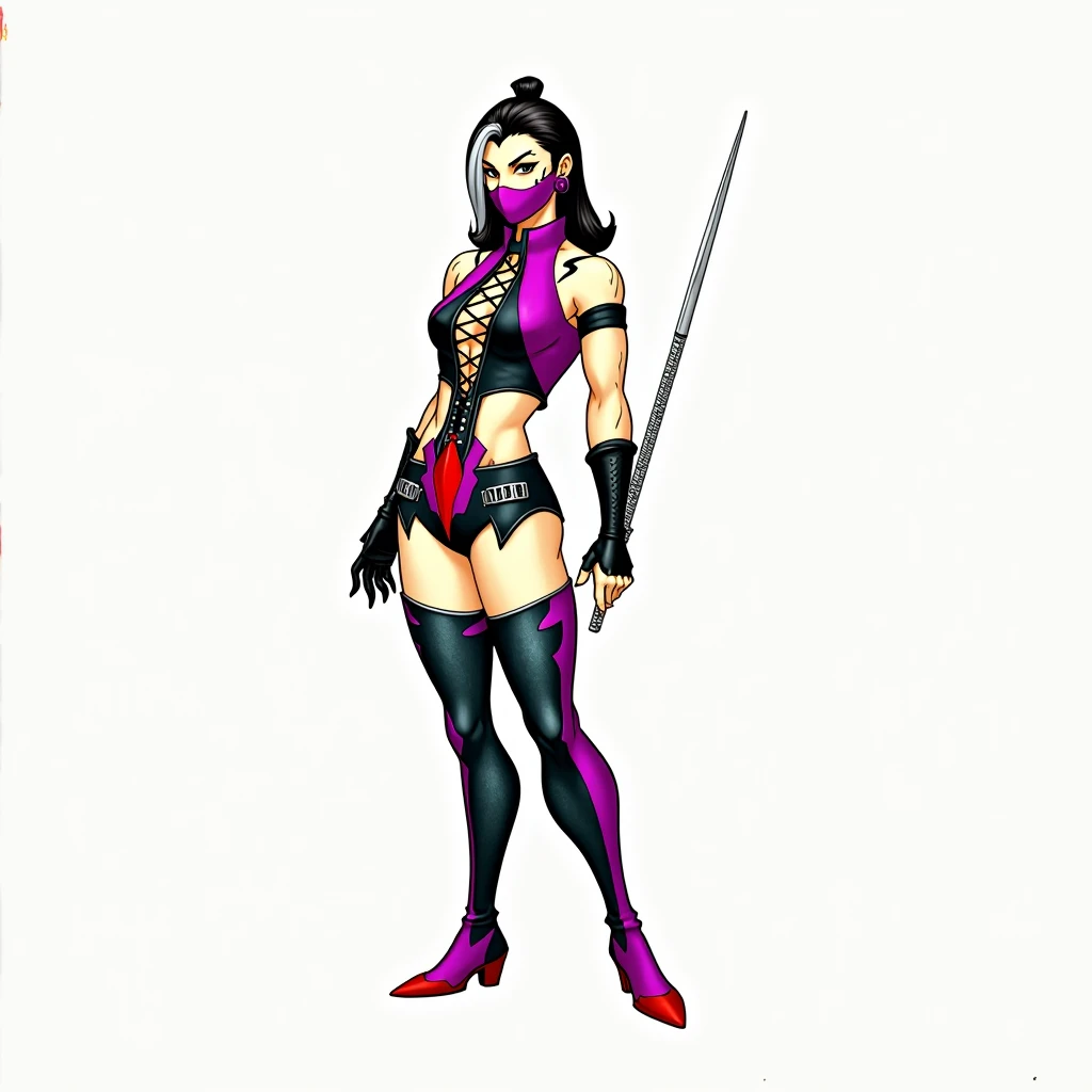 arafed image of a woman in a purple dress holding a knife, she is holding a katana sword, nico robin, katana zero video game character, female assassin, portrait ninja gaiden girl, beautiful female assassin, katana, kunoichi, unsheathing her katana, kate bishop, she is holding a sword, psylocke