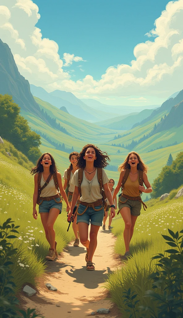 Create a post image for my drama movie, with 5 friends being the synopsis: Helena is in the summer of 2006, in the countryside with his family. She and her friends enjoy. your last month where you live before starting to study in another city. Suddenly, Teenagers have to deal with life changes and the consequences of growing up over the summer.