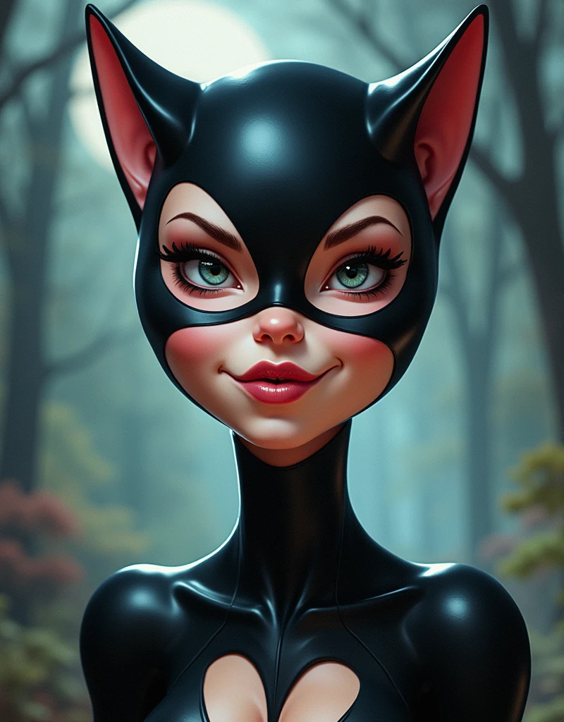 photography model shoot  of barbara palvin  as Catwoman wearing a <lora:vixey:0.6> catwoman mask angelic lighting, (seen from below:1.2), low angle, epic volumetric lighting, god ray, centered, full body, fire, (masterpiece, best quality, highres, photo-referenced:1.1), sparkling eyes, caustics, (character focus), (perfect anatomy:1.2), (realistic, photorealistic:1.5), (flirting eyes:1.2) (stare at the viewer:1.3)