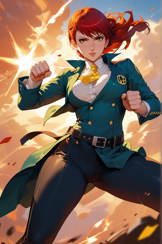 Perfect settings, Perfect 1female, Perfect body, Perfect face, Perfect eyes, Perfect hair, Perfect breast, Perfect proportions, Perfect details, Perfect quality, Perfect lightings, Perfect masterpiece, perfect anatomy, perfect pose, perfect expressions, perfect fight, fighting,Persona3Mitsuru