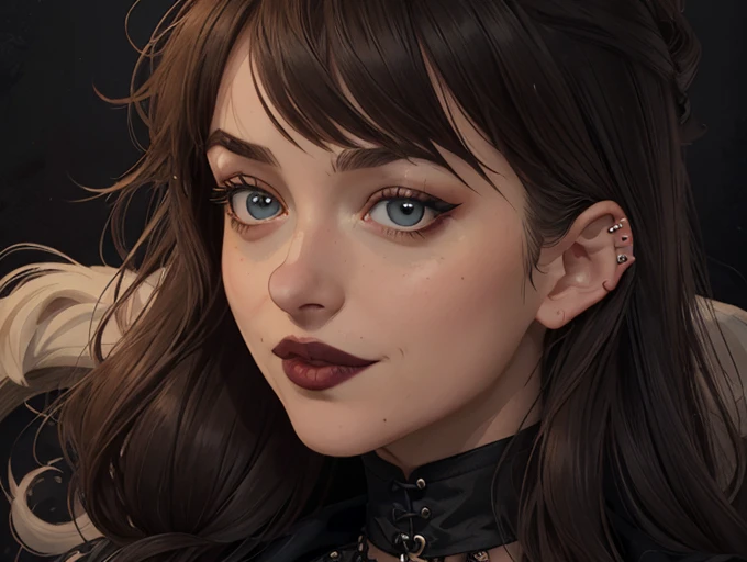   Close-up of a woman wearing a black blouse and a black bra  ,  Charlie Bowater art style , estilo Charlie Bowater, portrait de vampiro, arte do personagem Charlie Bowater, Alena Aenami and germ of art, Neoartcore e Charlie Bowater,   Charlie Bowater rich and deep colors  , lazy art style,  germ of art and Tom Bagshawum close up of a woman with long black hair and a necklace , amoranto, Bela Delfina,  better known as amoranto , Kailee Mandel, black hair and big eyes,   profile picture with close up  ,  handsome young Amoranto ,   pale and shiny skin  ,  portrait de alta qualidade,   with long hair and piercing eyes  ,  skin like ivory,  Sydney Hanson,  white skin tone mode , close up, portrait, cartoon style,  GTA digital illustration of a woman in a black dress and black hair , Beautiful Vampire Queen , beautiful female vampire queen, Gothic maiden,   beautiful Gothic supermodel  , female vampire bonita, , , Gothic maiden of the dark,   Gothic style, gothic woman, Gothic clothes, Gothic clothes, vampire fashion, female vampire,   wearing a gothic dress Close-up of a woman with long hair and a sweater  ,   curly brown hair  , beautiful model,  portrait de alta qualidade,   Medium Soft Light Portrait  , looks like young Liv Tyler, portrait colorido,  pretty woman,  curly blonde hair  | d & d, bela iluminação de portrait,  A beautiful young woman , very beautiful model, 50mm Portrait,    Character style illustration Completely naked breasts showing fear Small breast size Cartoon name  :   there is a woman wearing a black blouse and a choker , portrait rossdraws, wlop rossdraws, portrait de personagem em close,  germ of art  portrait, detailed portrait of anime girl, rossdraws 1. 0,  germ of art . high detail,  Art in the style of Guweiz , extremely detailed  germ of art ,  germ of art  detailed