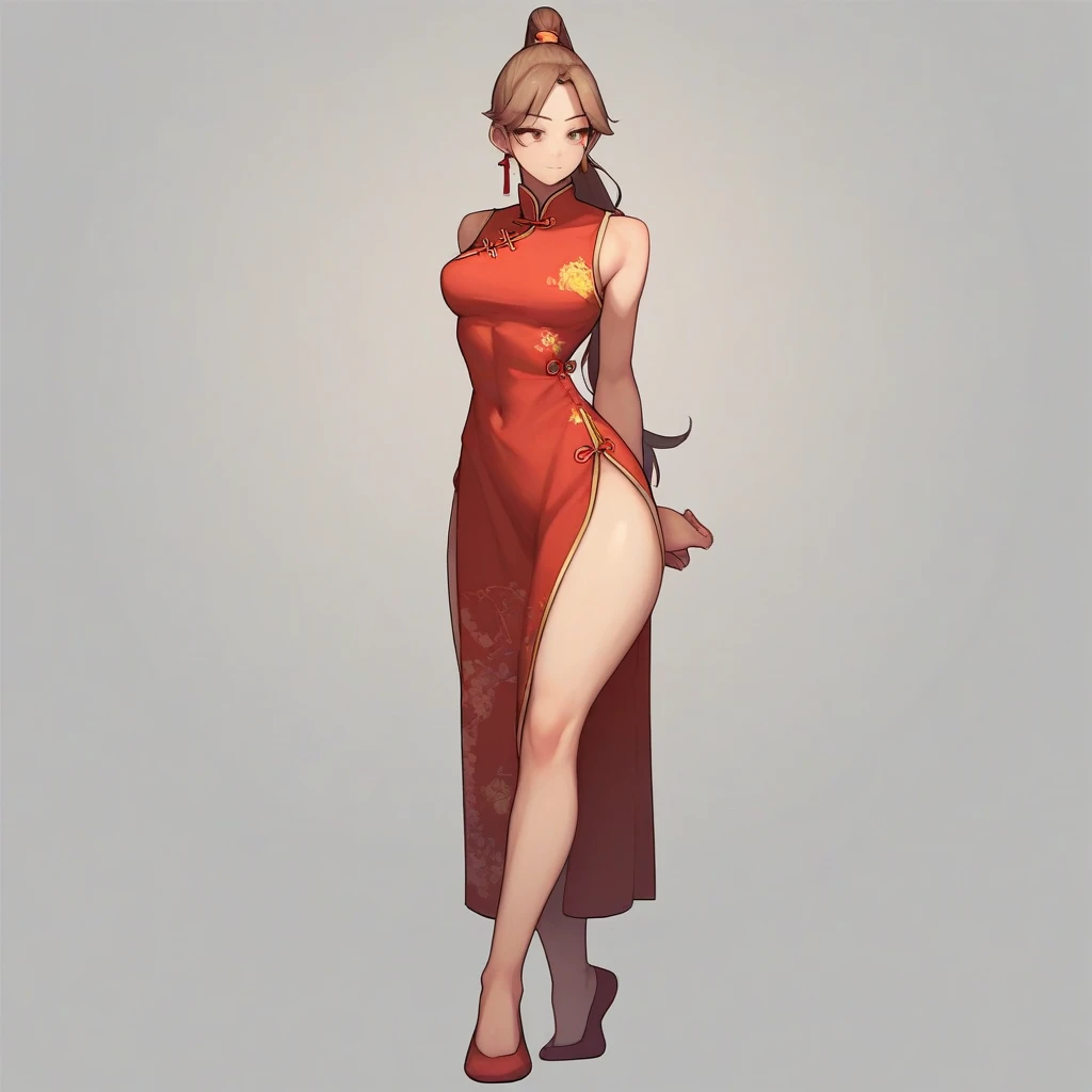 8k, Tabletop, RAW Photos, highest quality, Realistic, Highly detailed CG Unity 8k wallpaper, Written boundary depth, Cinematic Light, Lens flare, Ray Tracing, (Very beautiful face, Beautiful Lips, Beautiful Eyes), Exquisitely detailed face, ((Highly detailed skin)) One Girl, In the Dark, Deep Shadow, Cute Korean Girl, K-POPアイドル, 1 girl, (Very slim and slender fit muscular body:1.3), ((View Audience)),(Big smile:1.3), (Fashion City Night, Dark Night, (Neon Signs), (Blurred Background), Fashion Street Night),(No people in the background:1.3), Beautiful earrings, bracelet, pantyhose, dark red Eyes, walk, (Pale skin), (Big eyes), I&#39;m looking forward to, (Brown Gray Hair), (Full Body Shot), ((Silk Red Chinese Dress:1.3)), ((Tight Fit Dress)), , (View Audience:1.3) Open chest, Very slim, Huge , Backtrack, (shrapnel), I focus, In front of eyebrows,(Tight dress), Thick thighs,Beautiful ponytail