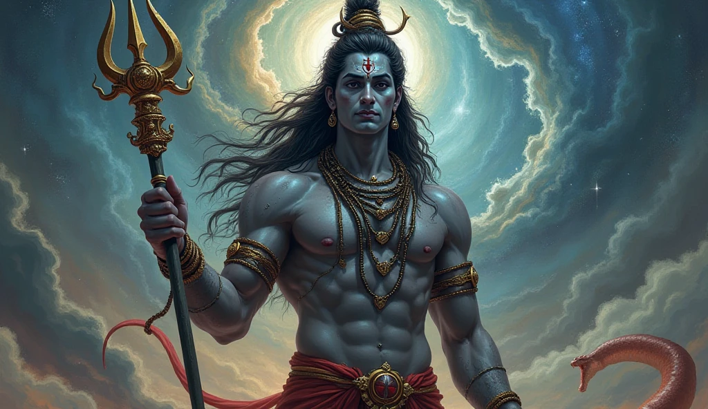 Shiv shankar nam'lord , background om
, near stand trident