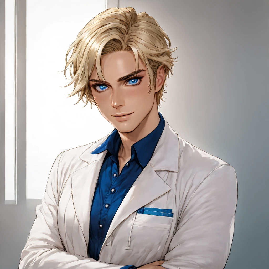 man, doctor,  beautiful ,  blond hair ,  blue eyes , Handsome