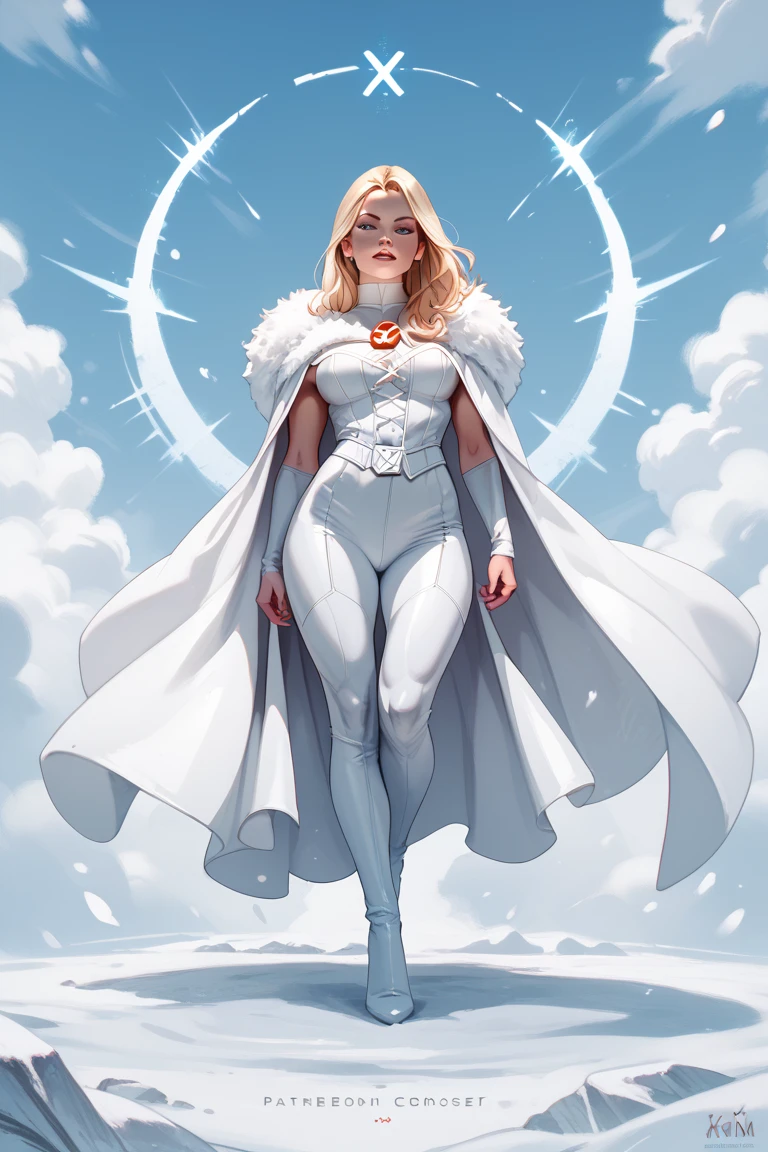 Emma frost,full body shot,red hair,