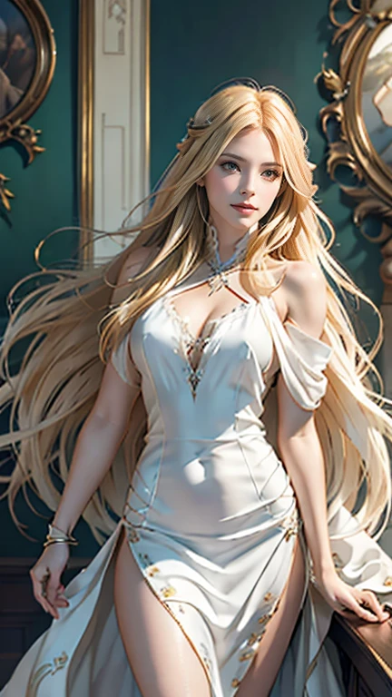 Mary R. Sweet girl clothes5,high-waist skirt,jewelry,thighhighs,  White hair , (((White luminous dress , White giant dress , Dress glitter , dress ))) ,Beautiful dance dynamics , Long legs , small thighs((Huge long white hair，Glowing coat , Long flowing hair))offcial art , Unity8k wallpaper , Ultra detailed , Beautiful and beautiful , Masterpiece , Best quality ,Realistic((Huge long white hair，Glowing coat , ))Masterpiece , Best quality , Ultra-detailed , very detailed illustration ,Extremely detailed , Intricate details , .White luminous dress , White giant dress , Dress sequins , Dress made of aurora , ultra intricately detailed , Very detailed 8KCG wallpaper , Cowboy shot , Caustics .Reflection , Ray tracing , Demon Theme ,Starcloud ,Dark aura, cyber effect , (1girll:1.4)Solo , Little blue butterfly , Surrounded by dozens of monarch butterflies , Huge long white hair shiny quilt hair , (Blue plasma flame , (insect , Butterflies))Long blue crystal dress , There are butterflies on the huge skirt , .Holy Light Butterfly Angel , Butterfly wings , in the style of rococo pastel hues ,Light white and light dark red , unbelievable beautiful , Cherry blossoms , sparkling water reflections , Soyuz , Flowing , Surreal ,Painting , Ethereal , Elsa Bleda , stockphoto, Mixed reality and fantasy elements ,vray tracing , Intricate patterns , delicated lines , made of crystals , Refine your hands ,Refine your hands , Refine your hands, Starry , Colorful , stars , (sharp focus on face) , (foreshortening:1.1 Omitted_above:0.3 , fish eye:1.1)