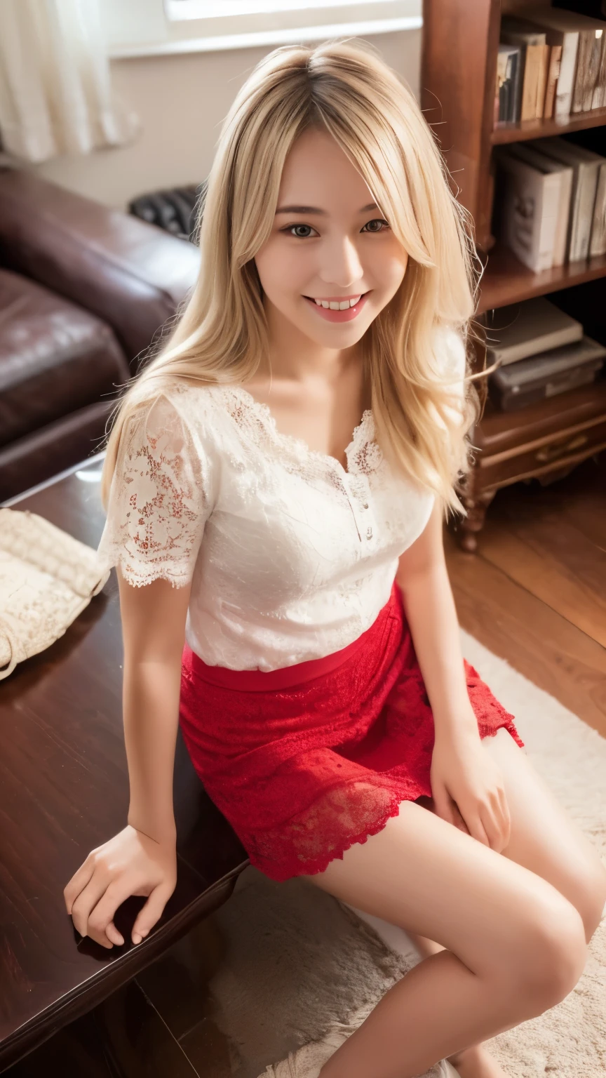 Allie Dunn, blonde, (red long-sleeved shirt), (pink long skirt), (high heels), (perfect legs), (full body), (pose), (spread legs), (sitting in the park), (confident posture), (seductive charm), (perfect craftsmanship), (attention to detail), (panties), (perfect smile), (perfect lips), (perfect teeth), (Perfect Smile), (Charming Sexiness), (Designed to Incite Passion), (Undeniable Sensuality). Look at the viewer, smile, masterpiece, top quality, very detailed, (beautiful and fine) eyes), (beautiful and exquisite face), perfect female body, (top quality), (very detailed), (Masterpiece), (High Resolution), (Original), (Highly Detailed CG Unity 8K Wallpaper), Big, Perfect Skin, Perfect Face, Ultra Realistic, Sexy.