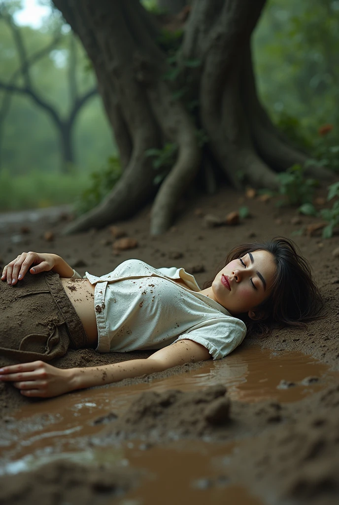 full body shot, full naked, small breast, small stature, short height, hairy vagina, pubic hair is dark, young turkish girl, wearing hijab, sleeping on grass, cute face, showing all body, full nude, At a park, look at viewer showing very pitiful face asking for forgiveness, natural skin textured, nude, naked, full body photos