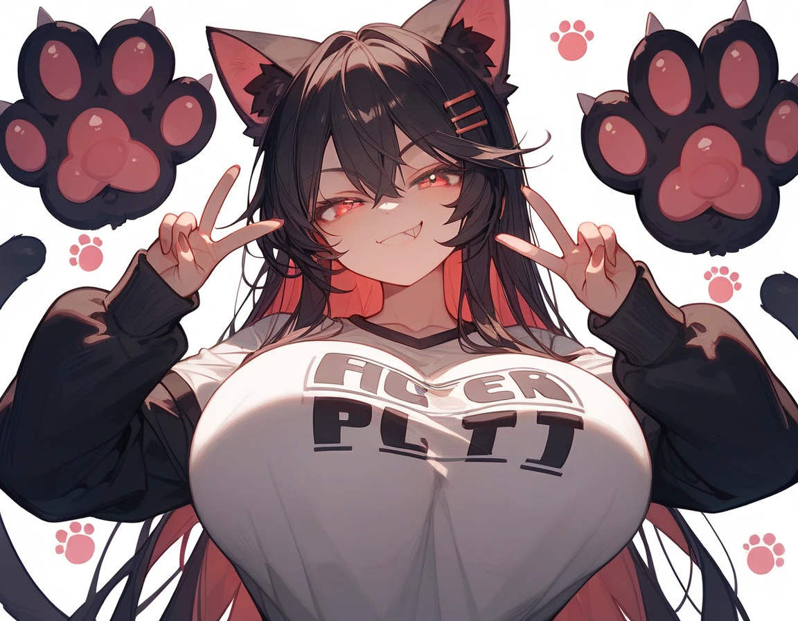 ....... 16 years old, smile Cat girl ( cat ears, shaggy medium length brown hair with one 1 short braid, brown cat tail, yellow eyes, , big tits big hips big lips)))......... ................. Horny lusty slutty .... With young
white guy (very short chestnut hair, without musculs, medium build)...... Red red red t-shirt...... Black leather jacket