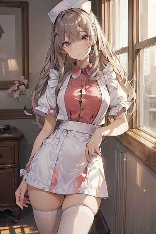 masterpiece, best quality, 1girl, looking at viewer, hair between eyes, aqua eyes, white hair, long hair, hair ribbon, lingerie, garter straps, garter belt, cleavage, bra, underwear, on back, on bed, cowboy shot, from above, embarrassed, blush, anime girl sitting on a bed with a black and white dress,character from Tensai ouji no akaji, Ninym Ralei from Tensai Ouji no Akaji, small curvy loli, made with anime painter studio,