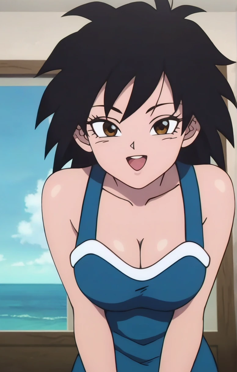 score_9, score_8_up, score_7_up, best quality, masterpiece, source_anime, anime screencap, one_piece_wano_style, clear face, 1girl, solo, black hair, short hair, brown eyes, large breasts,bare shoulders, belt, cleavage, hair bobbles,red tube top, one-piece dress, angel wings, brown mini skirt, clevage, outdoor, smile, looking at viewer, upper body,anime style, key visual,anime_screencap:0.2 , highly detailed,masterpiece, best quality, (best aestethic:1.5) ,,cinematic lighting,great lighting:1.2,,studio anime,sharp focus,depth of field,vibrant colors,