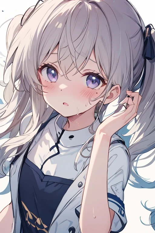 (masterpiece), (best quality), perfect face, beautiful girl, white background background, delicate and beautiful face and eyes, dark intense shadow,
1 girl, vtuber style, cool girl, hololive, amane kanata, streaked hair, blue bunny girl unifrom, white pantyhose, wet body, small chest, cropped shoulders, clavicle, winking, smile, body visible through clothes, chest visible through clothes, ass visible through thighs, (full body), looking at viewer, standing,