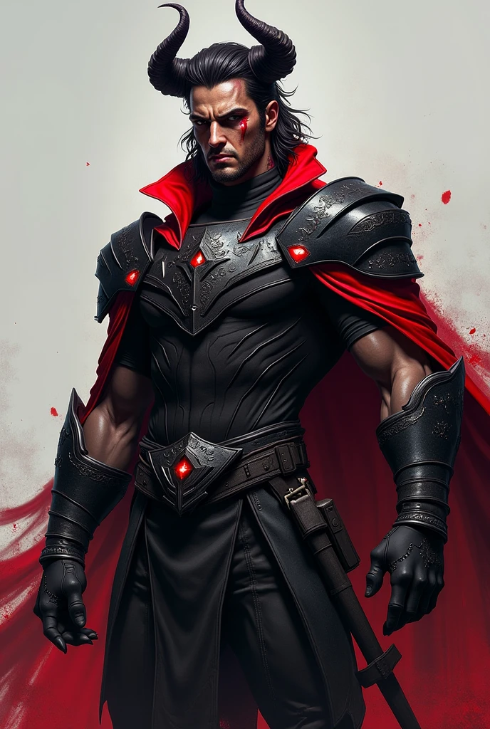 masutepiece、超A high resolution、Powerful images、8K、scene inside forest、35 year old big man、macho figure、Red mesh on black hair、Short Bob、Curly hair、Blue Ninja Costume、chain mail、Niō Standing、Angry look、Wearing a white cloak、
